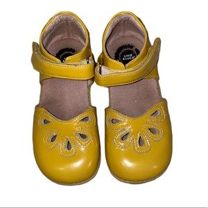 Livie & Luca Petal Patent Leather Mustard Yellow